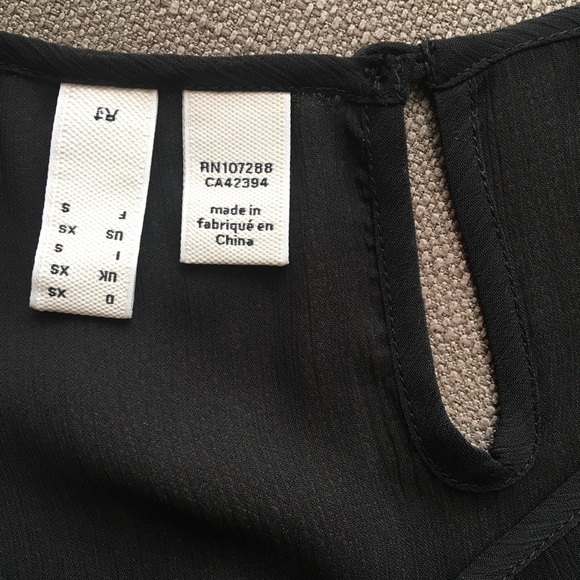 Sheer black top, sheer lace top, Esprit, XS - Picture 12 of 16